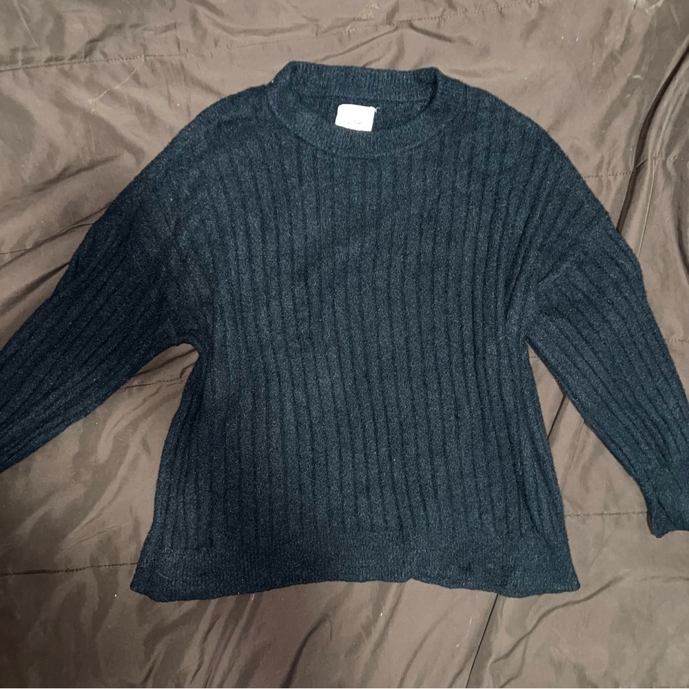 Aerie Oversized Black Sweater Size Medium
